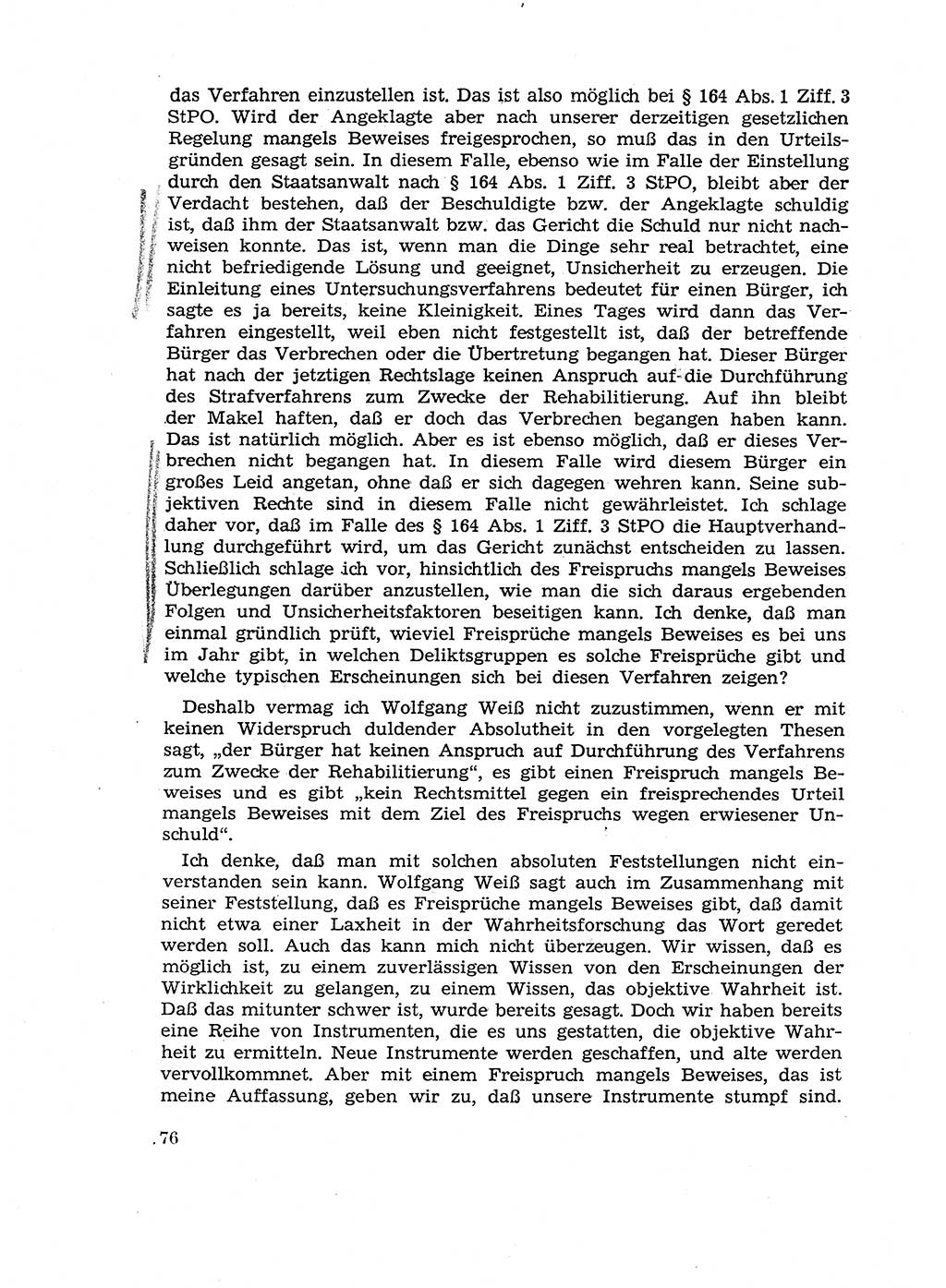 Fragen des Beweisrechts im Strafprozess [Deutsche Demokratische Republik (DDR)] 1956, Seite 76 (Fr. BeweisR. Str.-Proz. DDR 1956, S. 76)