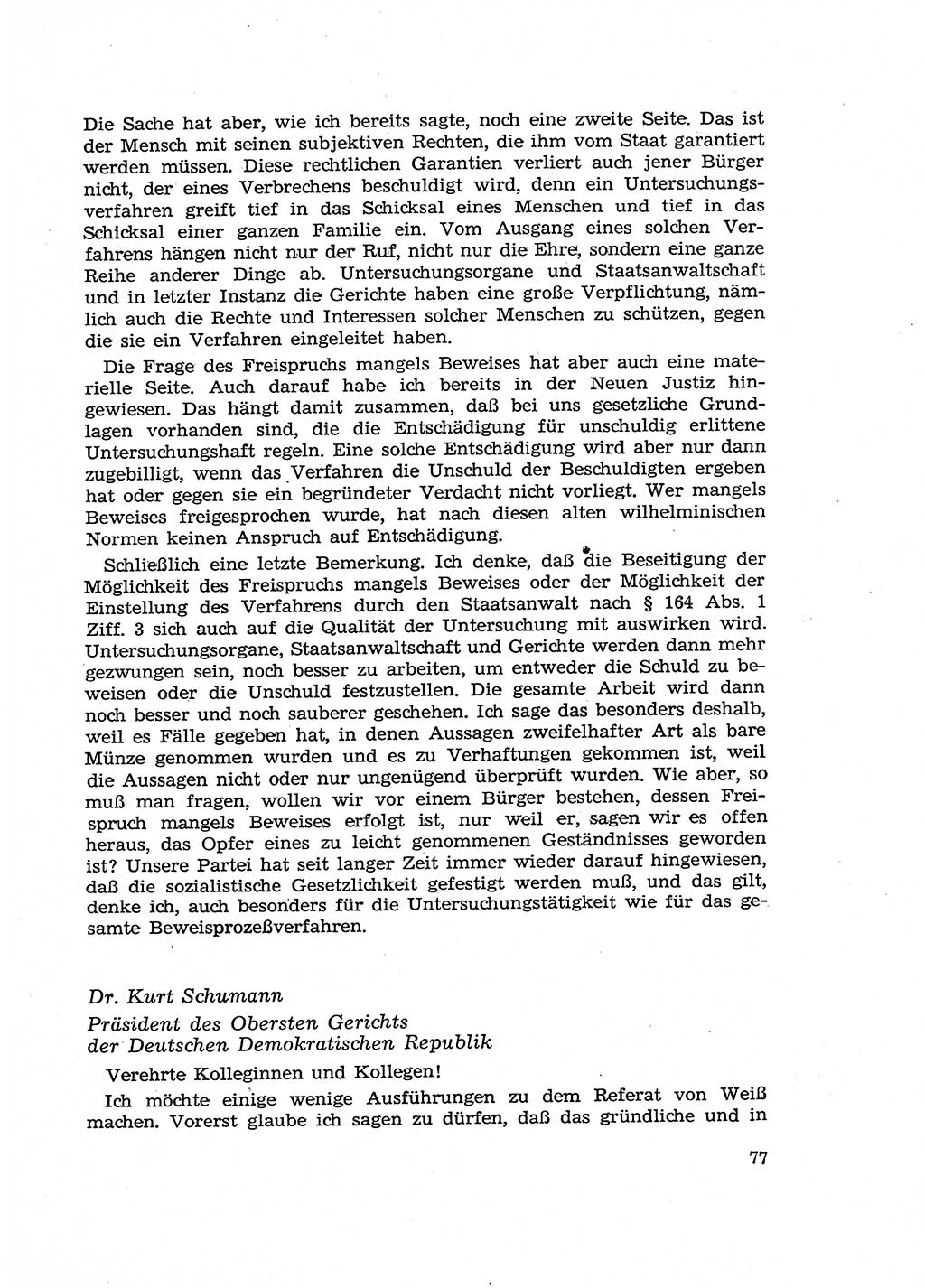 Fragen des Beweisrechts im Strafprozess [Deutsche Demokratische Republik (DDR)] 1956, Seite 77 (Fr. BeweisR. Str.-Proz. DDR 1956, S. 77)