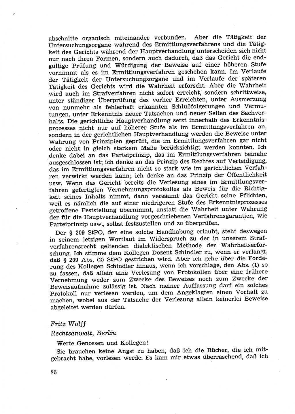 Fragen des Beweisrechts im Strafprozess [Deutsche Demokratische Republik (DDR)] 1956, Seite 86 (Fr. BeweisR. Str.-Proz. DDR 1956, S. 86)