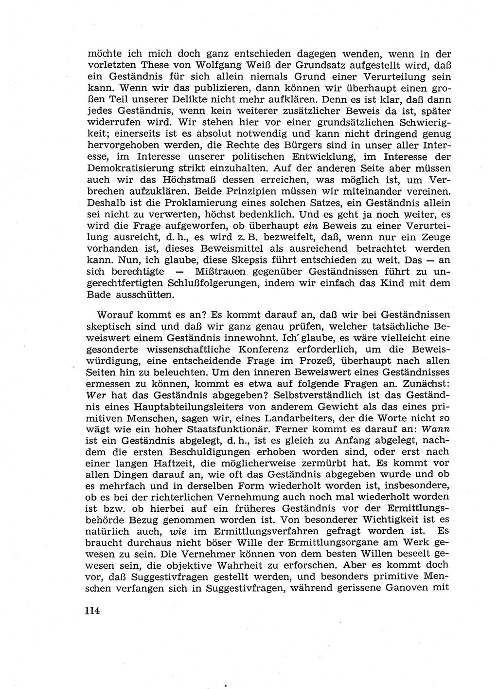 Fragen des Beweisrechts im Strafprozess [Deutsche Demokratische Republik (DDR)] 1956, Seite 114 (Fr. BeweisR. Str.-Proz. DDR 1956, S. 114)