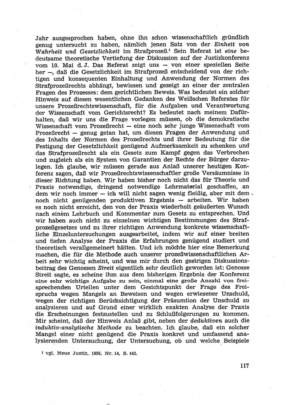 Fragen des Beweisrechts im Strafprozess [Deutsche Demokratische Republik (DDR)] 1956, Seite 117 (Fr. BeweisR. Str.-Proz. DDR 1956, S. 117)