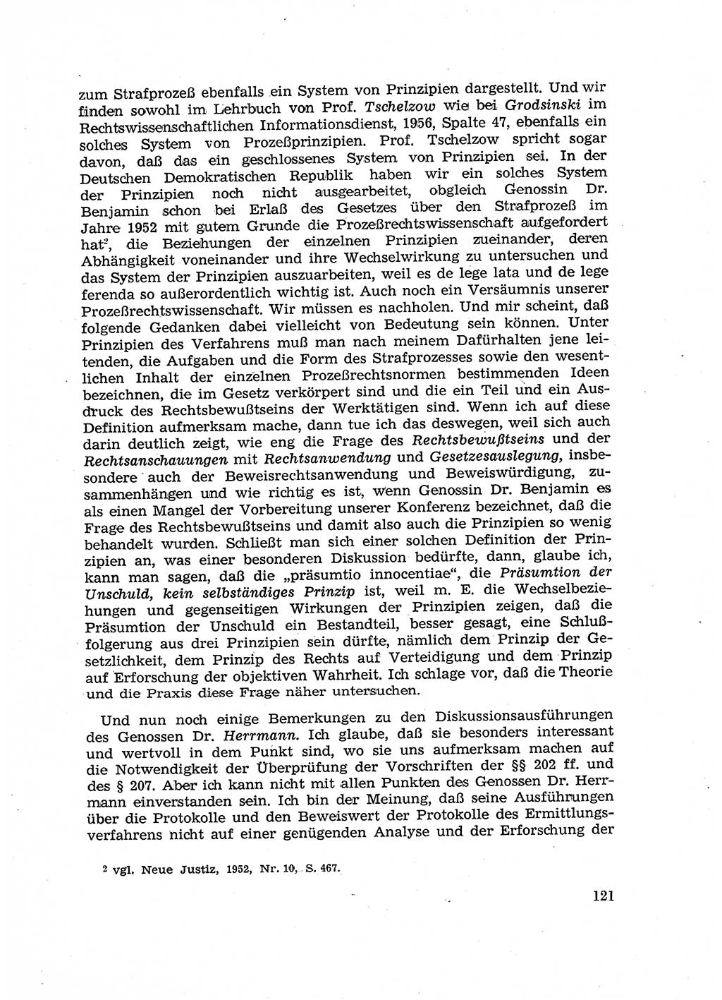 Fragen des Beweisrechts im Strafprozess [Deutsche Demokratische Republik (DDR)] 1956, Seite 121 (Fr. BeweisR. Str.-Proz. DDR 1956, S. 121)