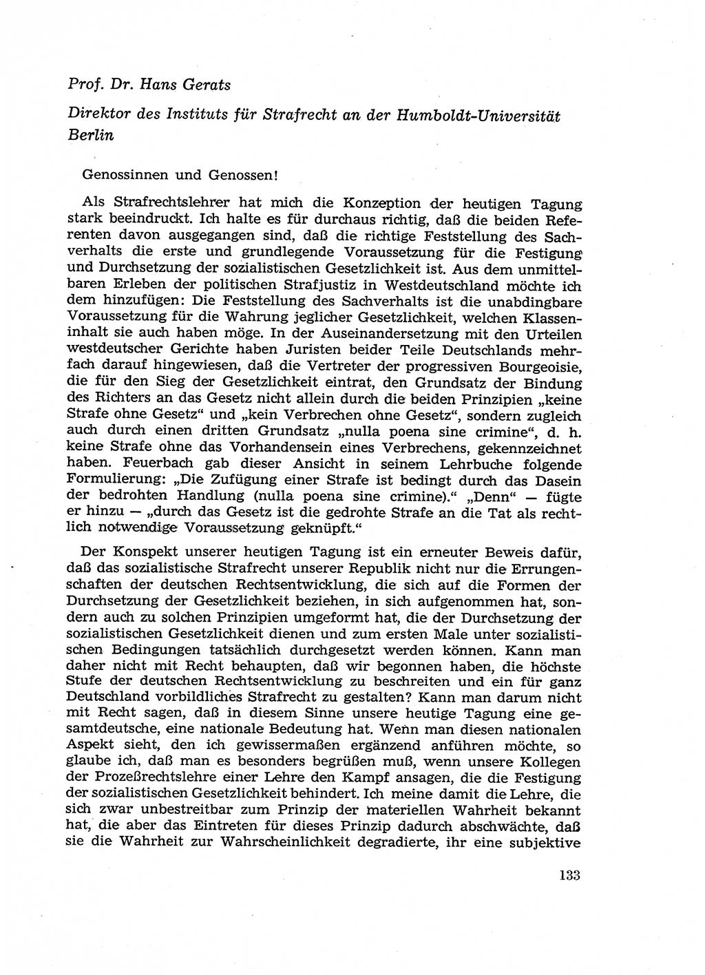 Fragen des Beweisrechts im Strafprozess [Deutsche Demokratische Republik (DDR)] 1956, Seite 133 (Fr. BeweisR. Str.-Proz. DDR 1956, S. 133)