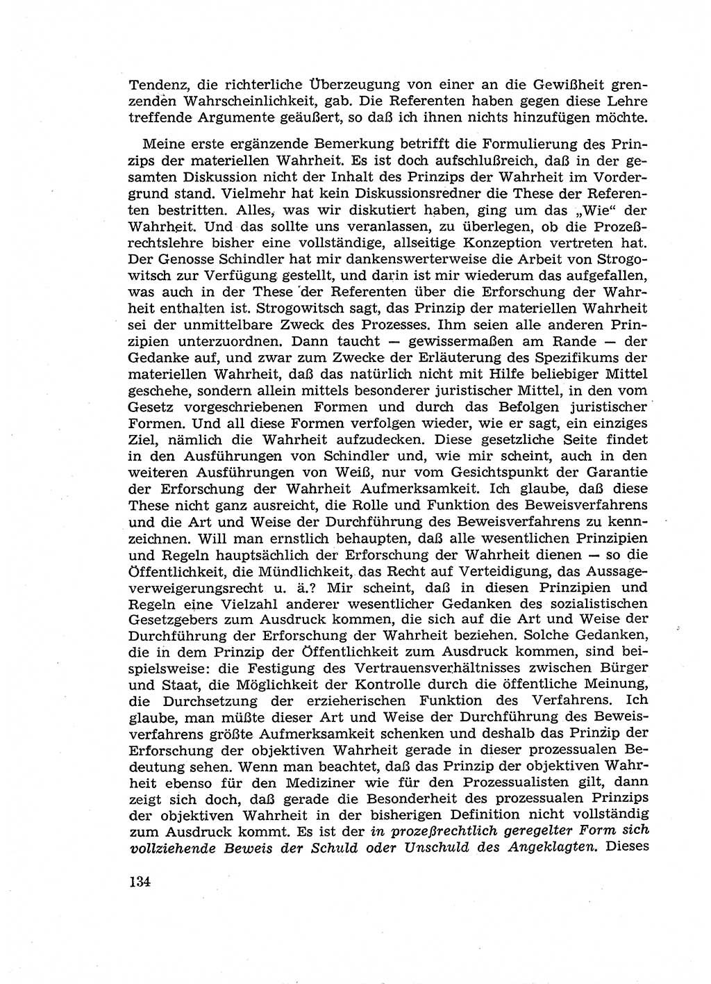 Fragen des Beweisrechts im Strafprozess [Deutsche Demokratische Republik (DDR)] 1956, Seite 134 (Fr. BeweisR. Str.-Proz. DDR 1956, S. 134)