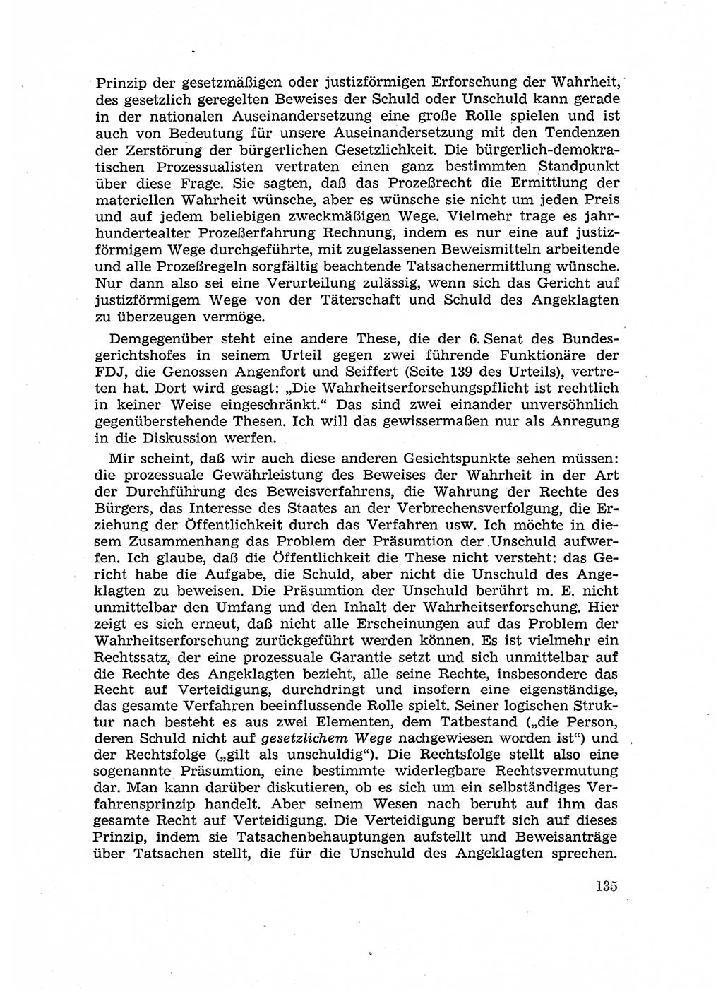 Fragen des Beweisrechts im Strafprozess [Deutsche Demokratische Republik (DDR)] 1956, Seite 135 (Fr. BeweisR. Str.-Proz. DDR 1956, S. 135)