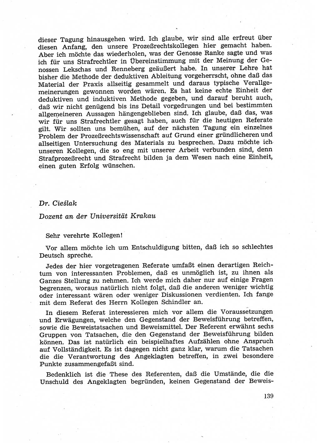 Fragen des Beweisrechts im Strafprozess [Deutsche Demokratische Republik (DDR)] 1956, Seite 139 (Fr. BeweisR. Str.-Proz. DDR 1956, S. 139)