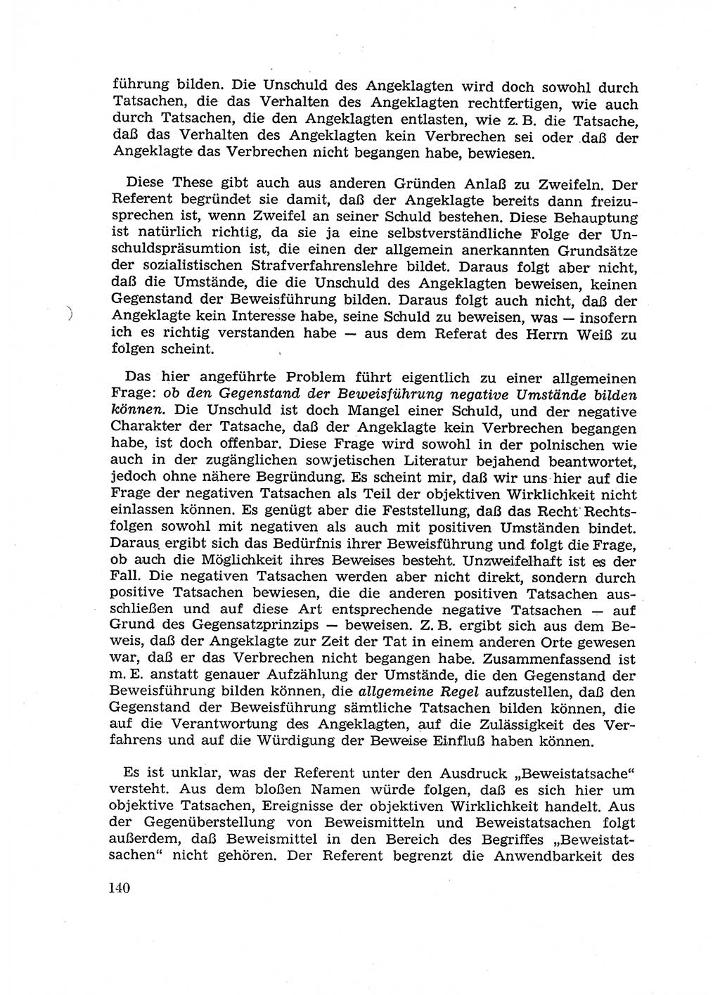 Fragen des Beweisrechts im Strafprozess [Deutsche Demokratische Republik (DDR)] 1956, Seite 140 (Fr. BeweisR. Str.-Proz. DDR 1956, S. 140)