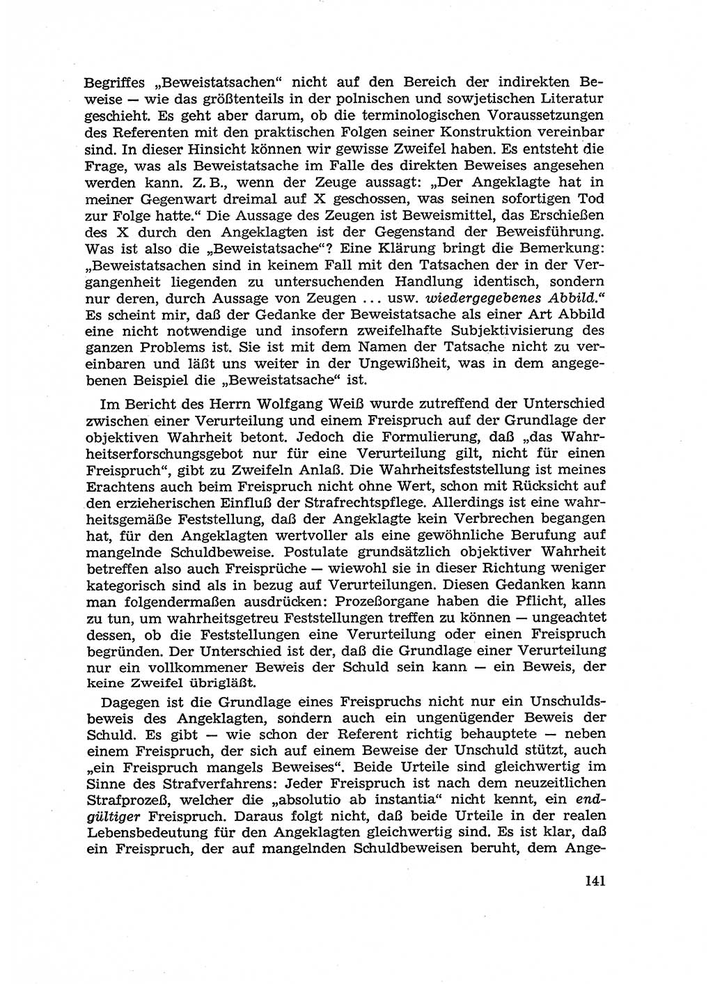 Fragen des Beweisrechts im Strafprozess [Deutsche Demokratische Republik (DDR)] 1956, Seite 141 (Fr. BeweisR. Str.-Proz. DDR 1956, S. 141)
