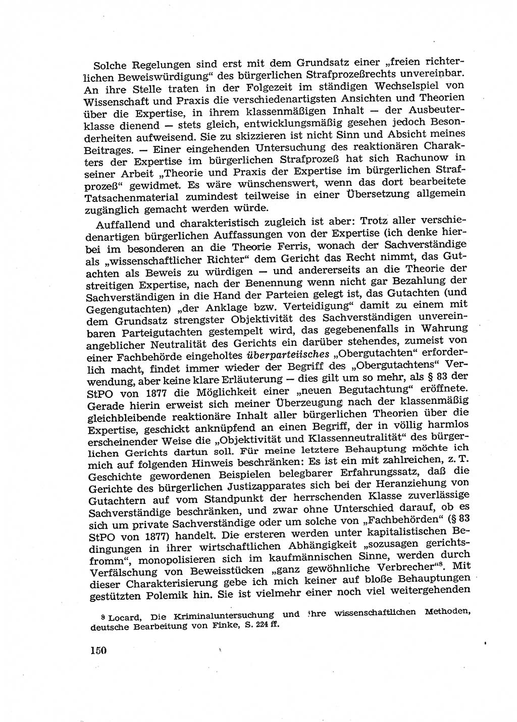 Fragen des Beweisrechts im Strafprozess [Deutsche Demokratische Republik (DDR)] 1956, Seite 150 (Fr. BeweisR. Str.-Proz. DDR 1956, S. 150)