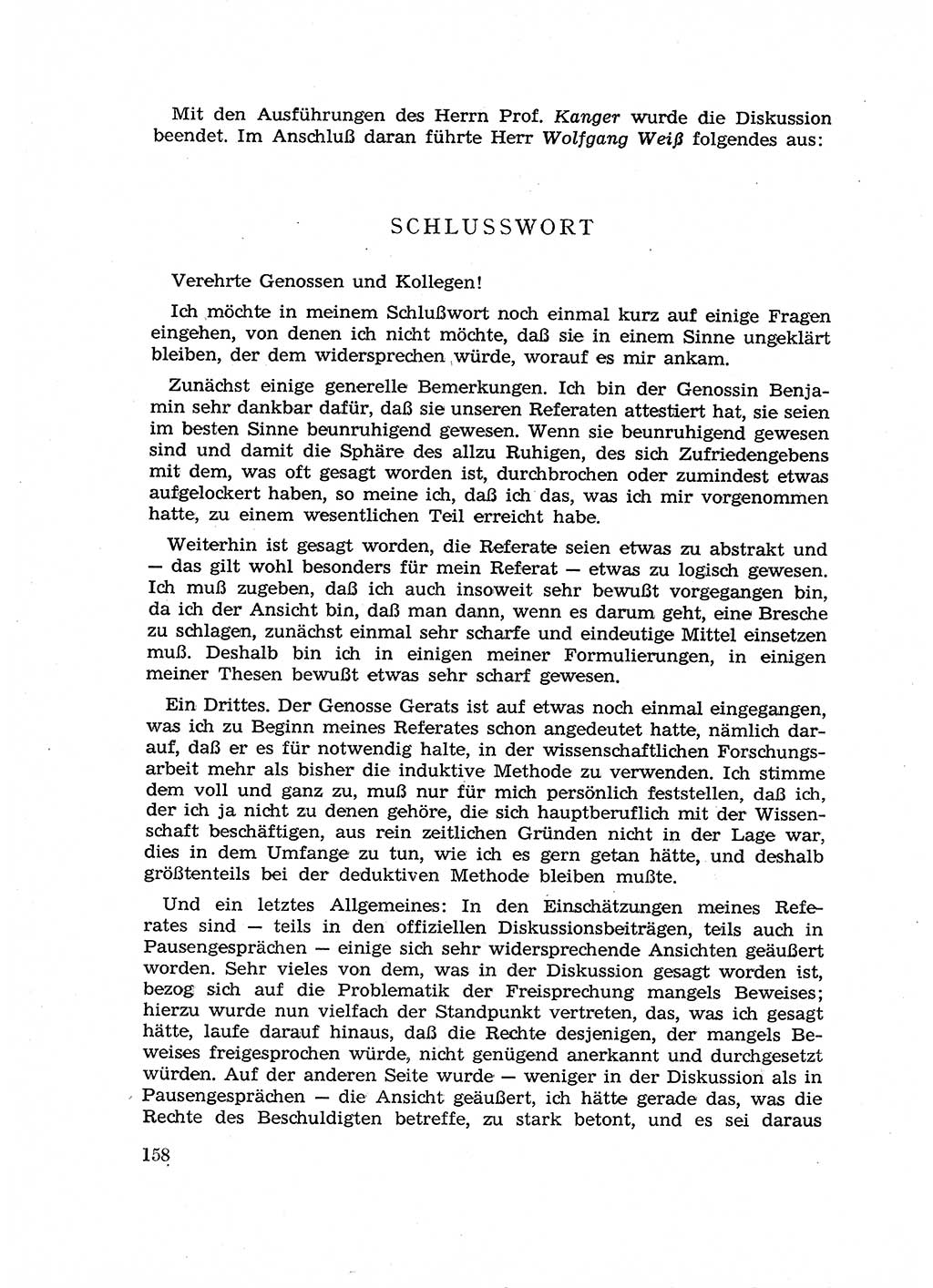 Fragen des Beweisrechts im Strafprozess [Deutsche Demokratische Republik (DDR)] 1956, Seite 158 (Fr. BeweisR. Str.-Proz. DDR 1956, S. 158)