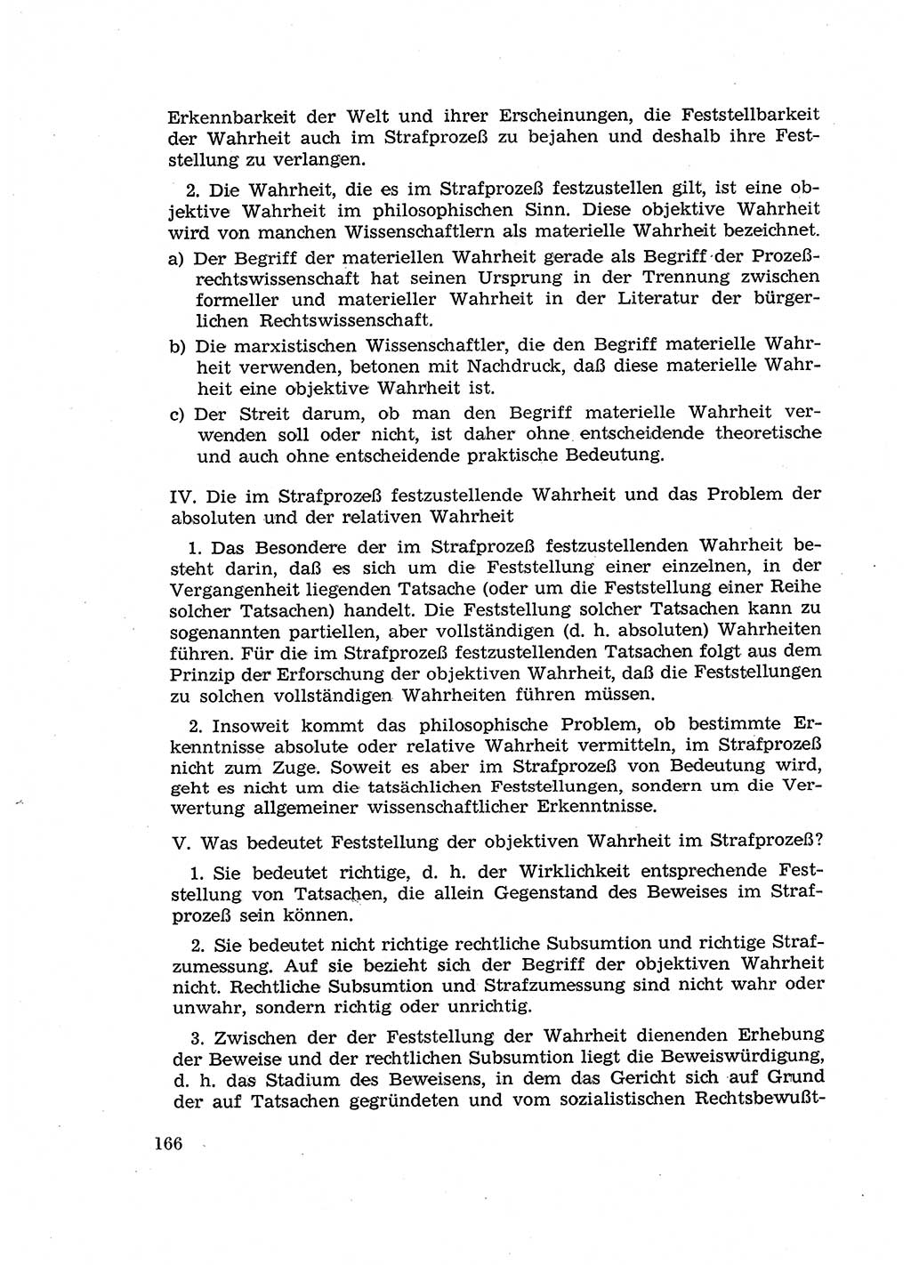 Fragen des Beweisrechts im Strafprozess [Deutsche Demokratische Republik (DDR)] 1956, Seite 166 (Fr. BeweisR. Str.-Proz. DDR 1956, S. 166)