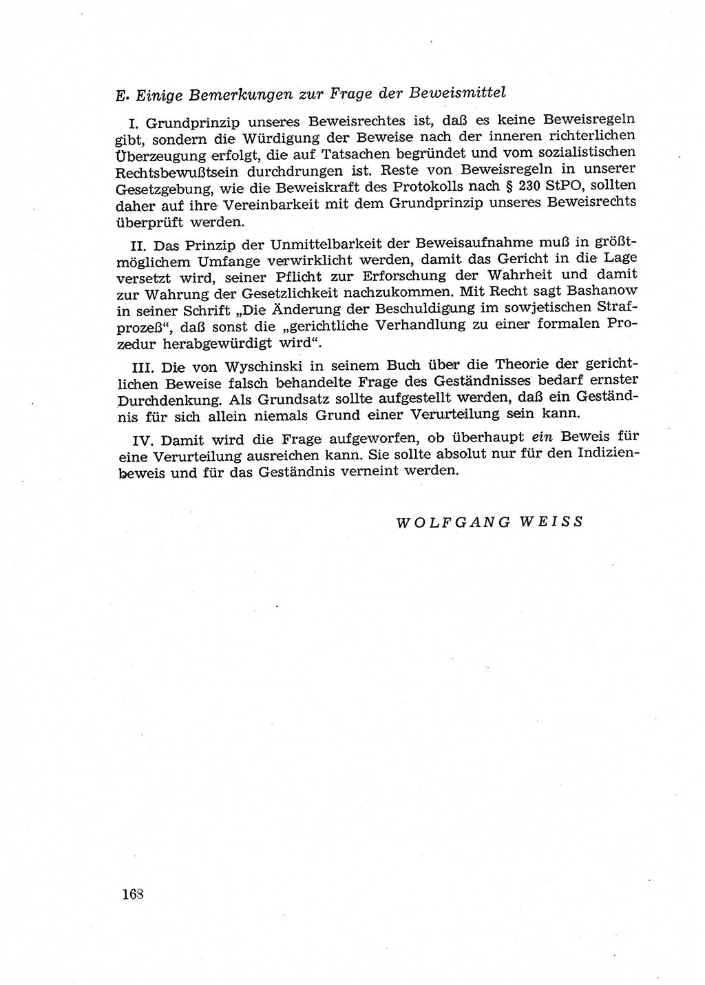 Fragen des Beweisrechts im Strafprozess [Deutsche Demokratische Republik (DDR)] 1956, Seite 168 (Fr. BeweisR. Str.-Proz. DDR 1956, S. 168)