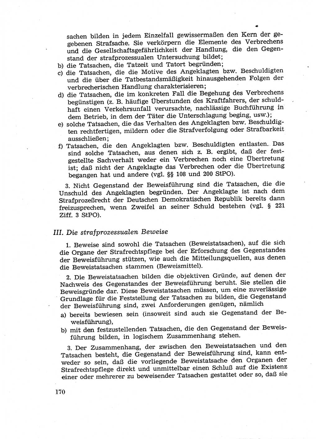 Fragen des Beweisrechts im Strafprozess [Deutsche Demokratische Republik (DDR)] 1956, Seite 170 (Fr. BeweisR. Str.-Proz. DDR 1956, S. 170)