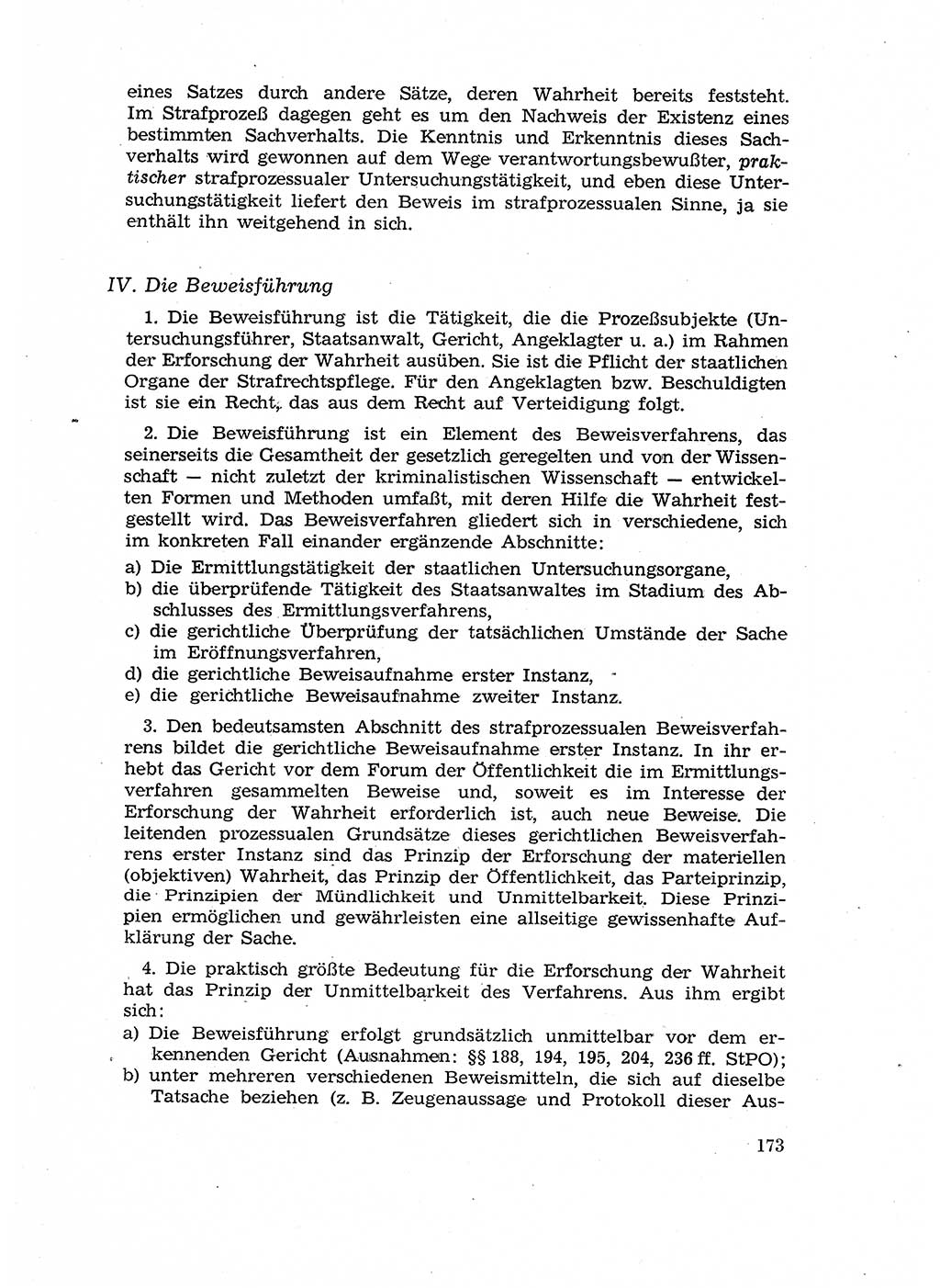 Fragen des Beweisrechts im Strafprozess [Deutsche Demokratische Republik (DDR)] 1956, Seite 173 (Fr. BeweisR. Str.-Proz. DDR 1956, S. 173)