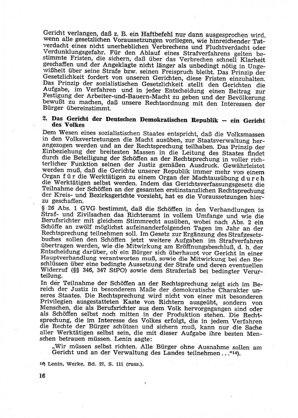 Gericht und Rechtsprechung in der Deutschen Demokratischen Republik (DDR) 1956, Seite 16 (Ger. Rechtspr. DDR 1956, S. 16)