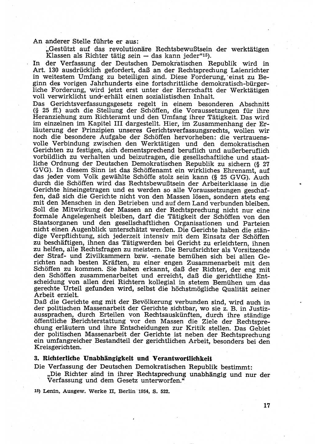 Gericht und Rechtsprechung in der Deutschen Demokratischen Republik (DDR) 1956, Seite 17 (Ger. Rechtspr. DDR 1956, S. 17)