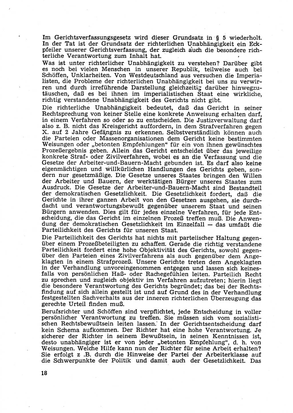 Gericht und Rechtsprechung in der Deutschen Demokratischen Republik (DDR) 1956, Seite 18 (Ger. Rechtspr. DDR 1956, S. 18)