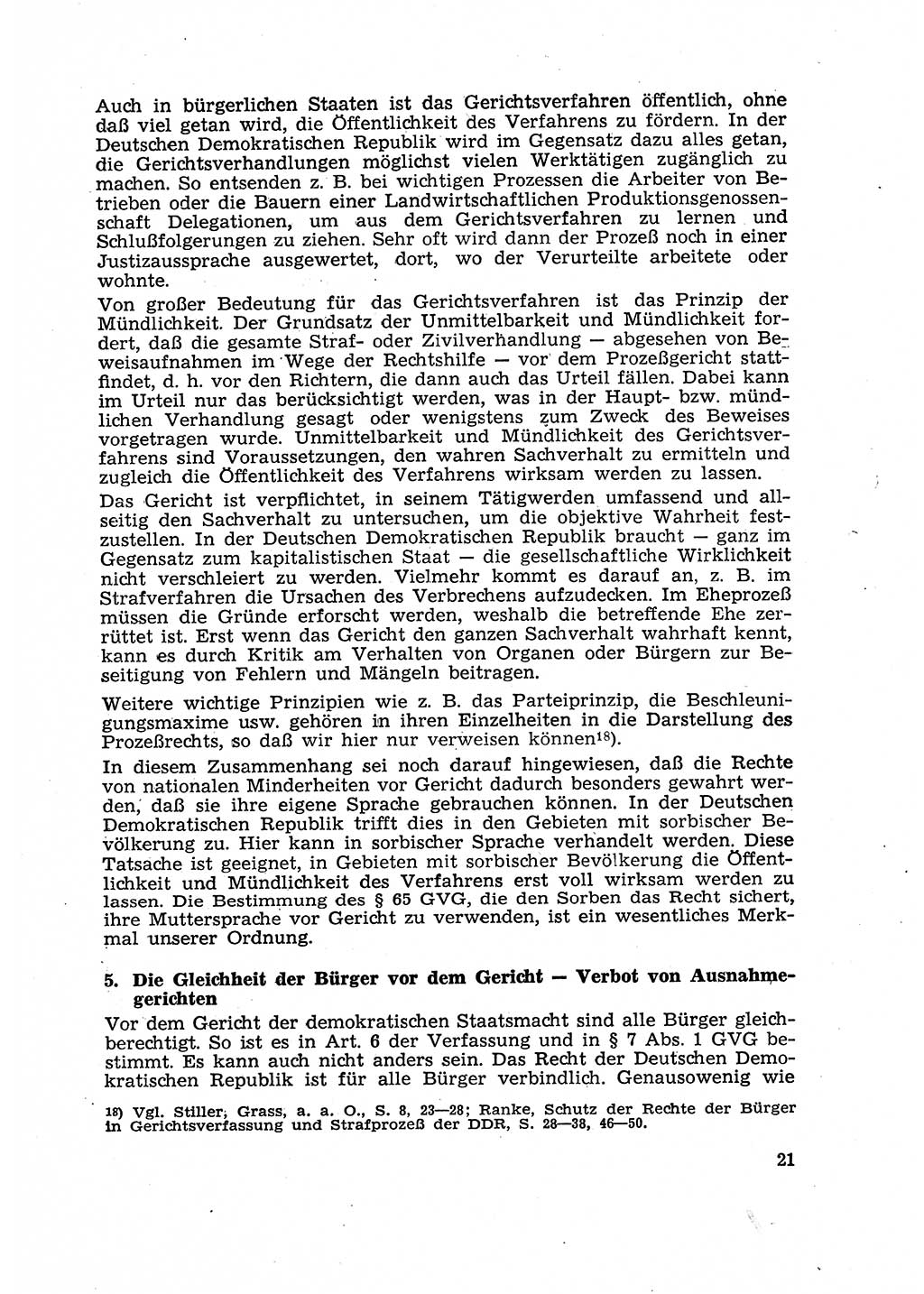 Gericht und Rechtsprechung in der Deutschen Demokratischen Republik (DDR) 1956, Seite 21 (Ger. Rechtspr. DDR 1956, S. 21)