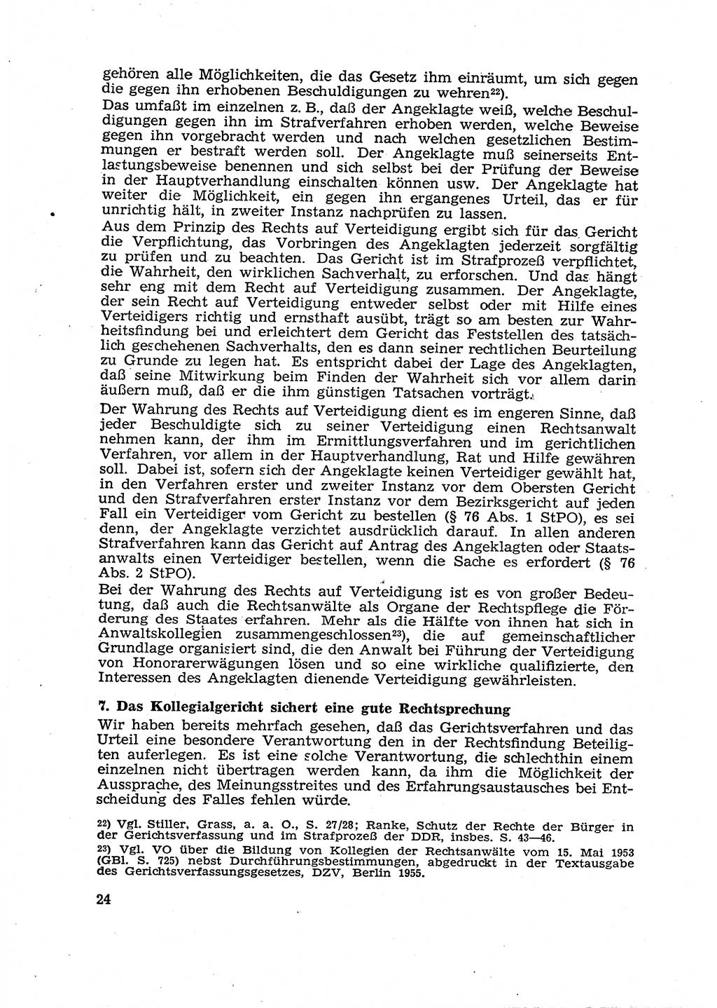 Gericht und Rechtsprechung in der Deutschen Demokratischen Republik (DDR) 1956, Seite 24 (Ger. Rechtspr. DDR 1956, S. 24)