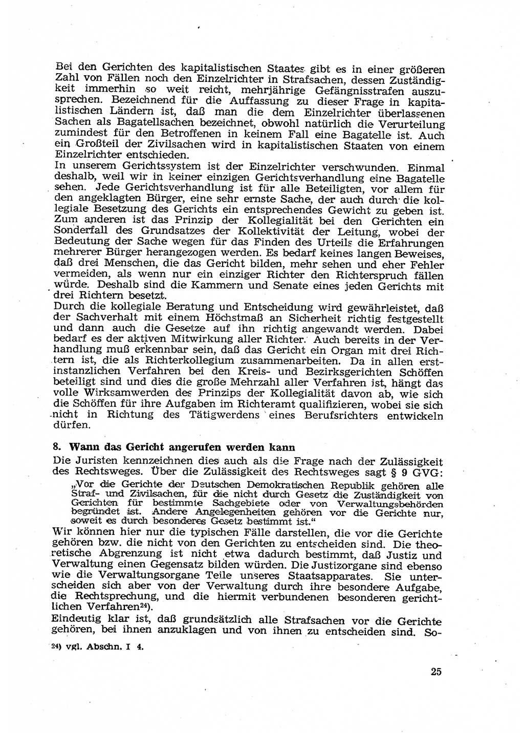 Gericht und Rechtsprechung in der Deutschen Demokratischen Republik (DDR) 1956, Seite 25 (Ger. Rechtspr. DDR 1956, S. 25)