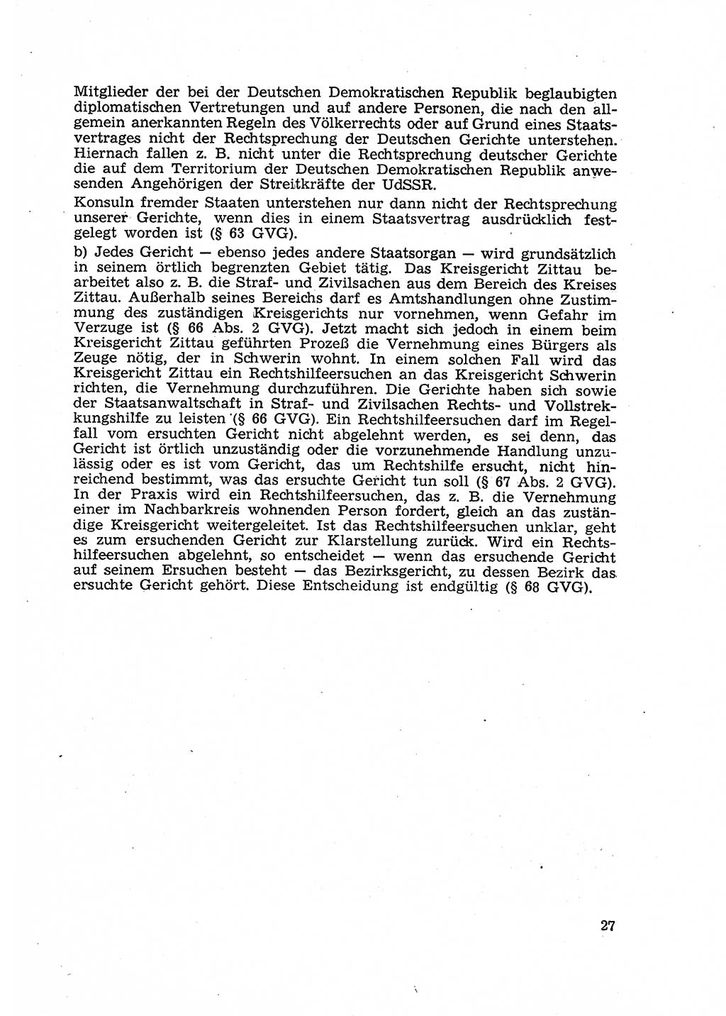 Gericht und Rechtsprechung in der Deutschen Demokratischen Republik (DDR) 1956, Seite 27 (Ger. Rechtspr. DDR 1956, S. 27)