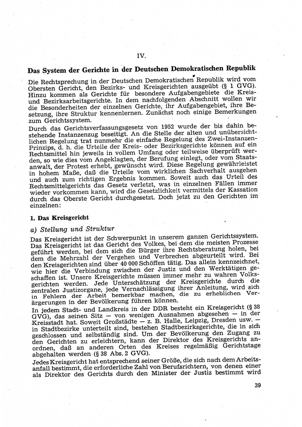 Gericht und Rechtsprechung in der Deutschen Demokratischen Republik (DDR) 1956, Seite 39 (Ger. Rechtspr. DDR 1956, S. 39)