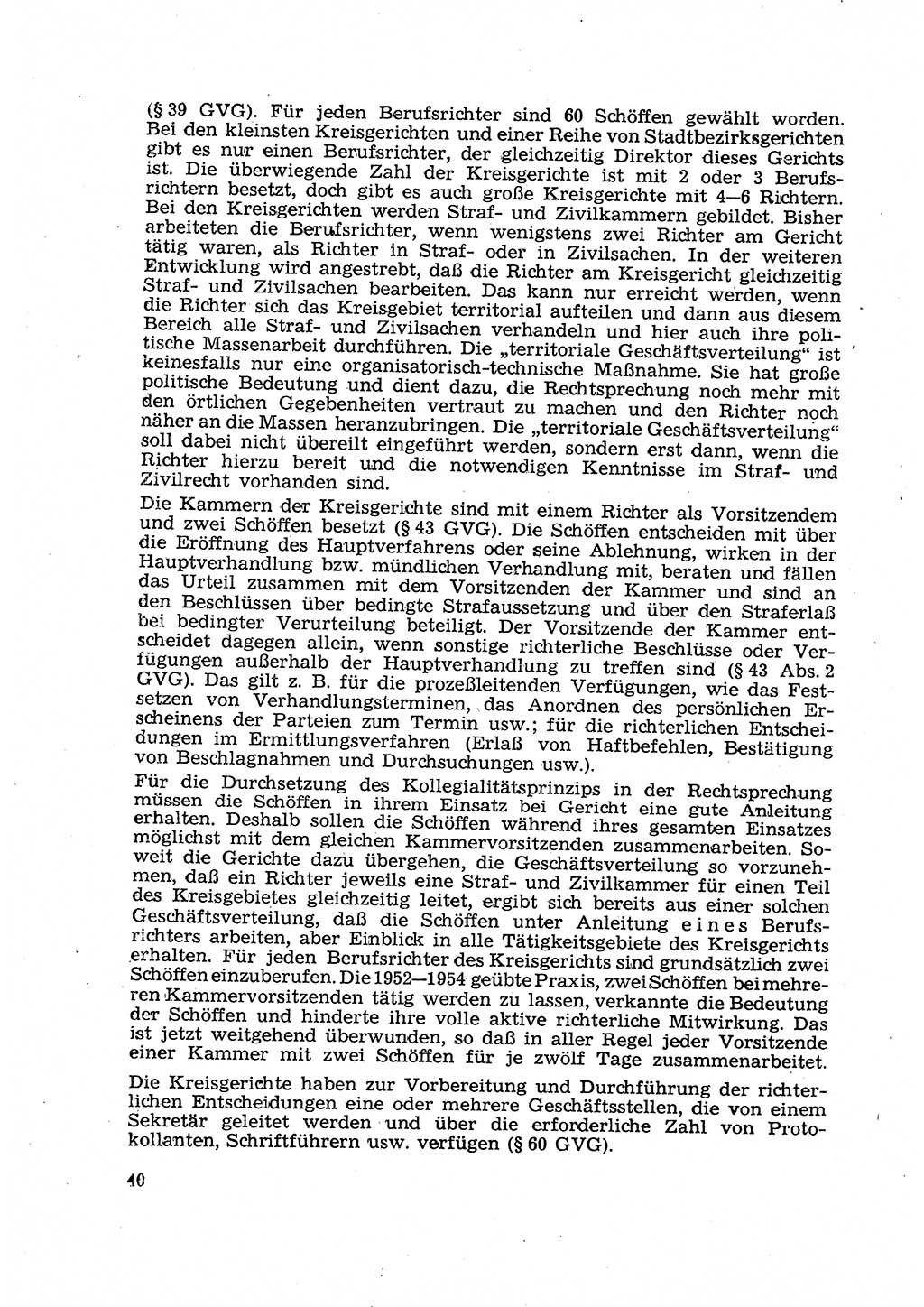 Gericht und Rechtsprechung in der Deutschen Demokratischen Republik (DDR) 1956, Seite 40 (Ger. Rechtspr. DDR 1956, S. 40)