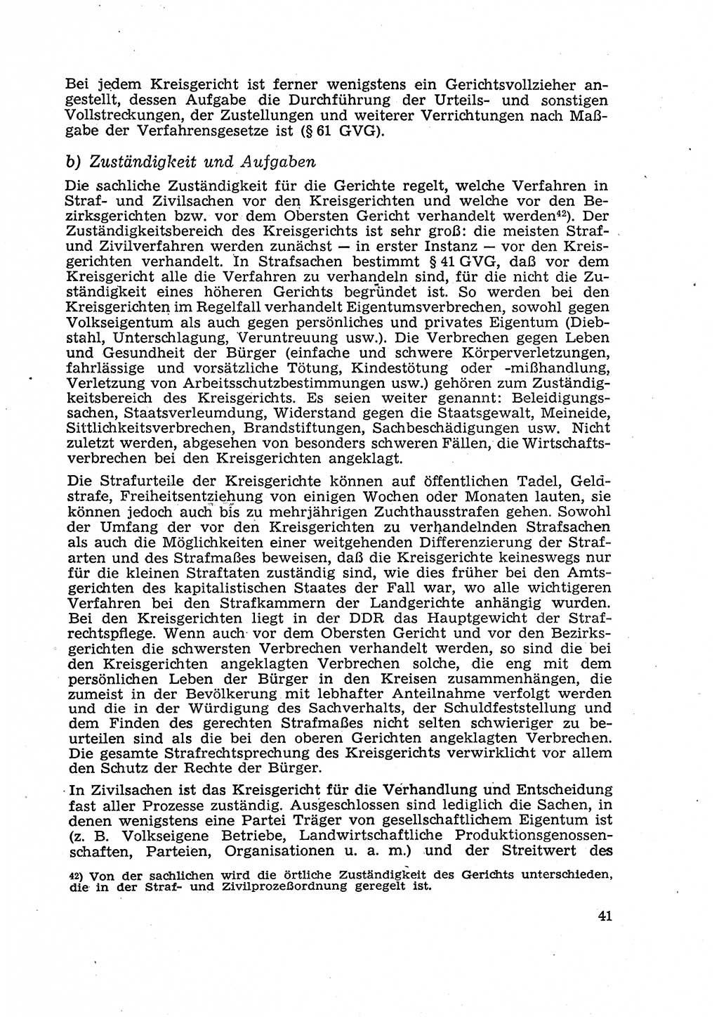 Gericht und Rechtsprechung in der Deutschen Demokratischen Republik (DDR) 1956, Seite 41 (Ger. Rechtspr. DDR 1956, S. 41)