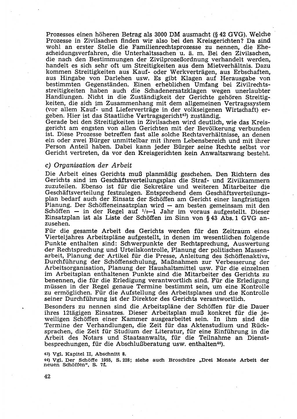 Gericht und Rechtsprechung in der Deutschen Demokratischen Republik (DDR) 1956, Seite 42 (Ger. Rechtspr. DDR 1956, S. 42)