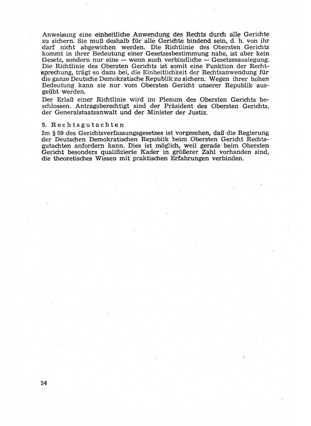 Gericht und Rechtsprechung in der Deutschen Demokratischen Republik (DDR) 1956, Seite 54 (Ger. Rechtspr. DDR 1956, S. 54)