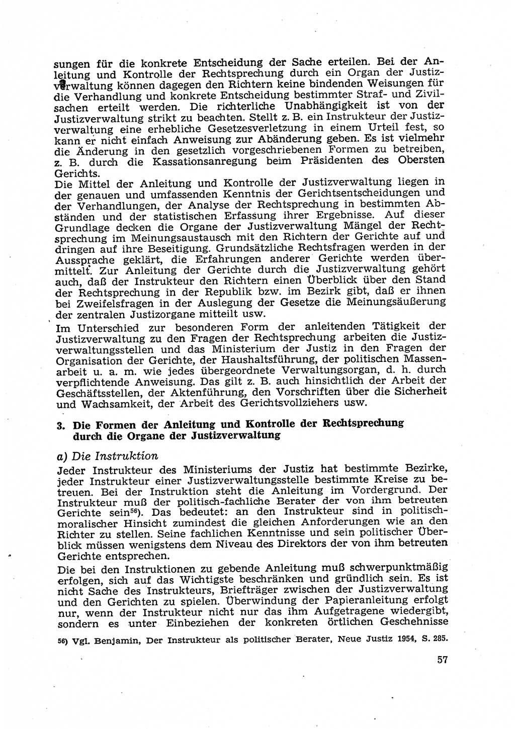 Gericht und Rechtsprechung in der Deutschen Demokratischen Republik (DDR) 1956, Seite 57 (Ger. Rechtspr. DDR 1956, S. 57)