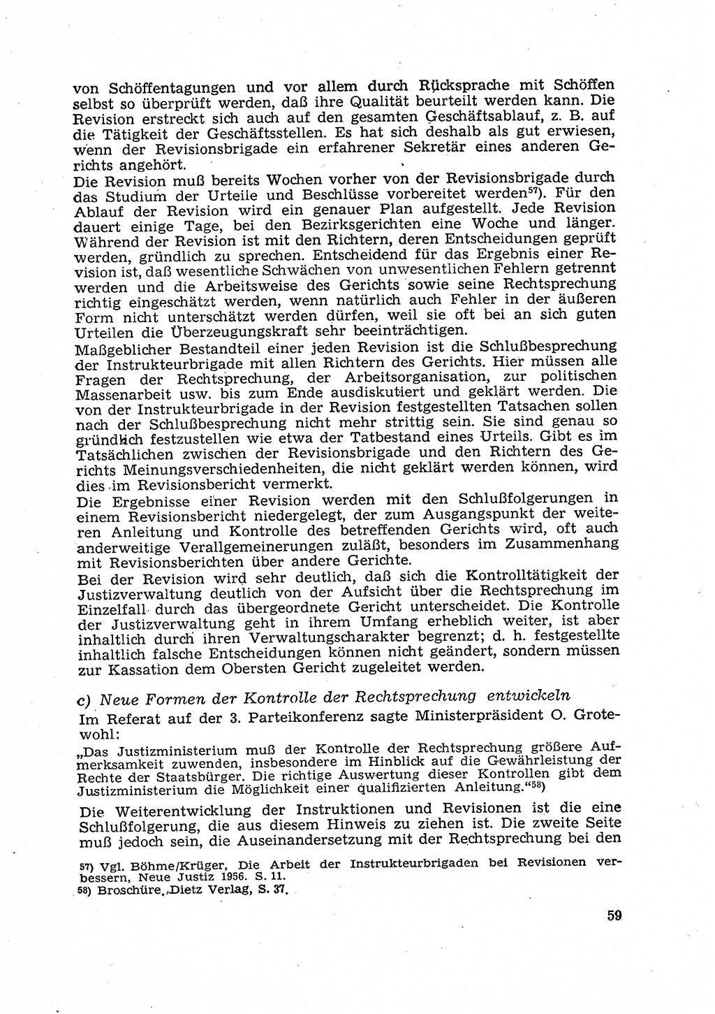 Gericht und Rechtsprechung in der Deutschen Demokratischen Republik (DDR) 1956, Seite 59 (Ger. Rechtspr. DDR 1956, S. 59)