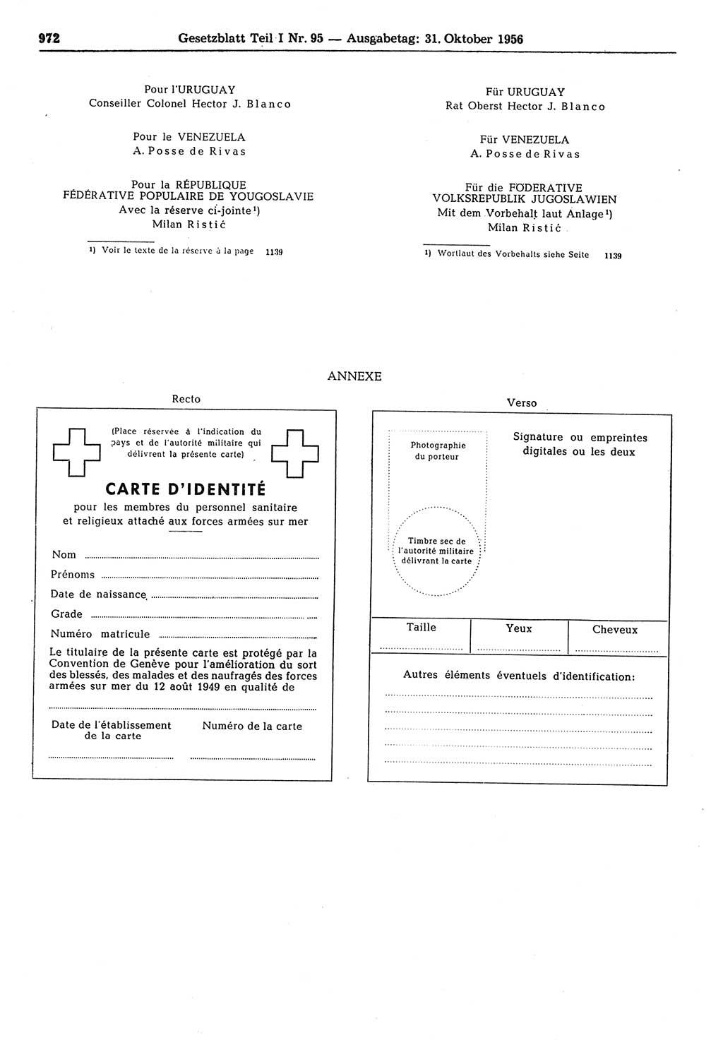 Gesetzblatt (GBl.) der Deutschen Demokratischen Republik (DDR) Teil Ⅰ 1956, Seite 972 (GBl. DDR Ⅰ 1956, S. 972)