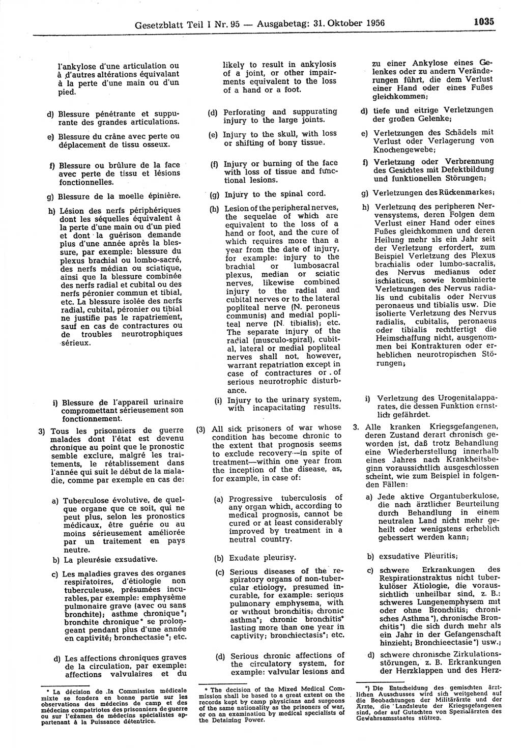 Gesetzblatt (GBl.) der Deutschen Demokratischen Republik (DDR) Teil Ⅰ 1956, Seite 1035 (GBl. DDR Ⅰ 1956, S. 1035)