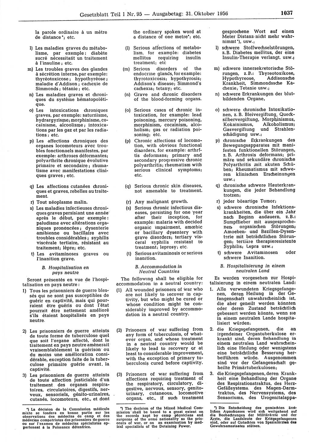 Gesetzblatt (GBl.) der Deutschen Demokratischen Republik (DDR) Teil Ⅰ 1956, Seite 1037 (GBl. DDR Ⅰ 1956, S. 1037)