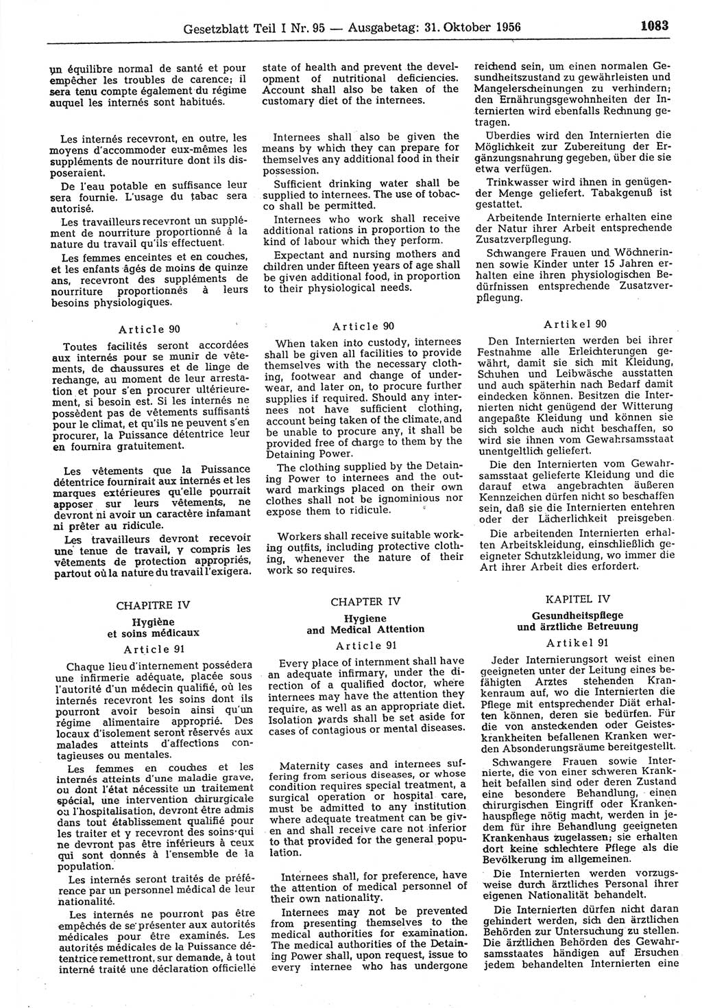 Gesetzblatt (GBl.) der Deutschen Demokratischen Republik (DDR) Teil Ⅰ 1956, Seite 1083 (GBl. DDR Ⅰ 1956, S. 1083)