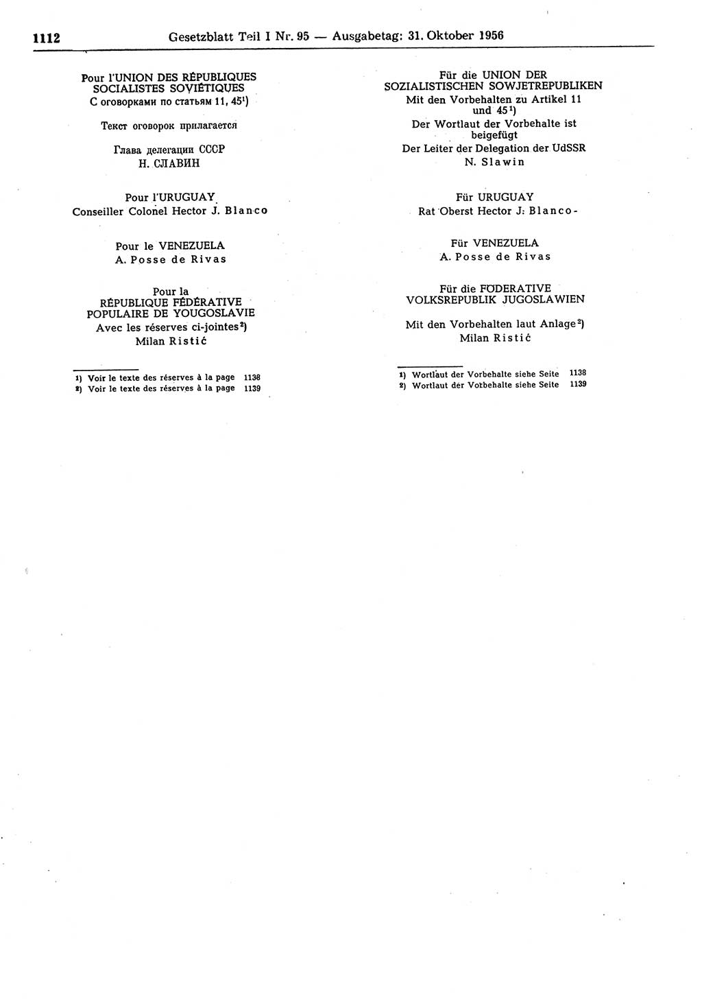 Gesetzblatt (GBl.) der Deutschen Demokratischen Republik (DDR) Teil Ⅰ 1956, Seite 1112 (GBl. DDR Ⅰ 1956, S. 1112)