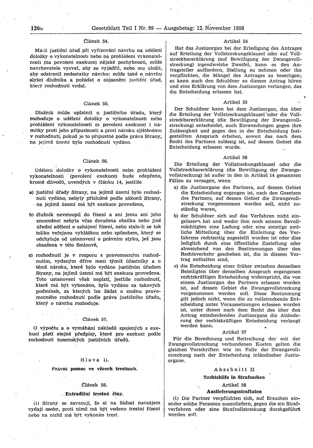 Gesetzblatt (GBl.) der Deutschen Demokratischen Republik (DDR) Teil Ⅰ 1956, Seite 1200 (GBl. DDR Ⅰ 1956, S. 1200)