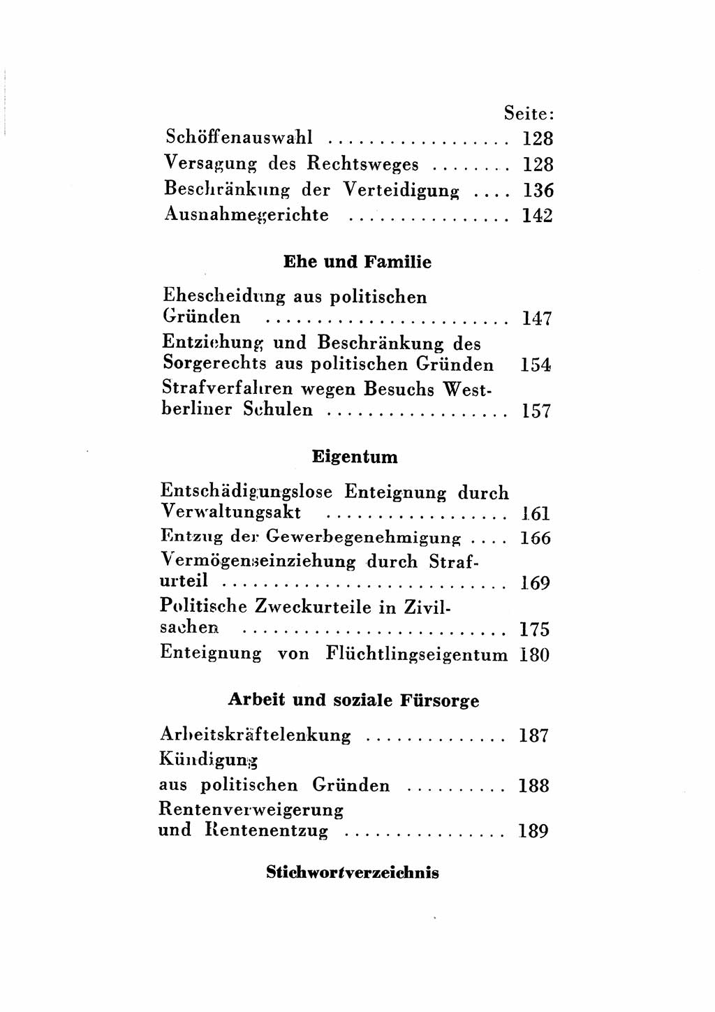 Katalog des Unrechts, Untersuchungsausschuß Freiheitlicher Juristen (UfJ) [Bundesrepublik Deutschland (BRD)] 1956, Seite 10 (Kat. UnR. UfJ BRD 1956, S. 10)
