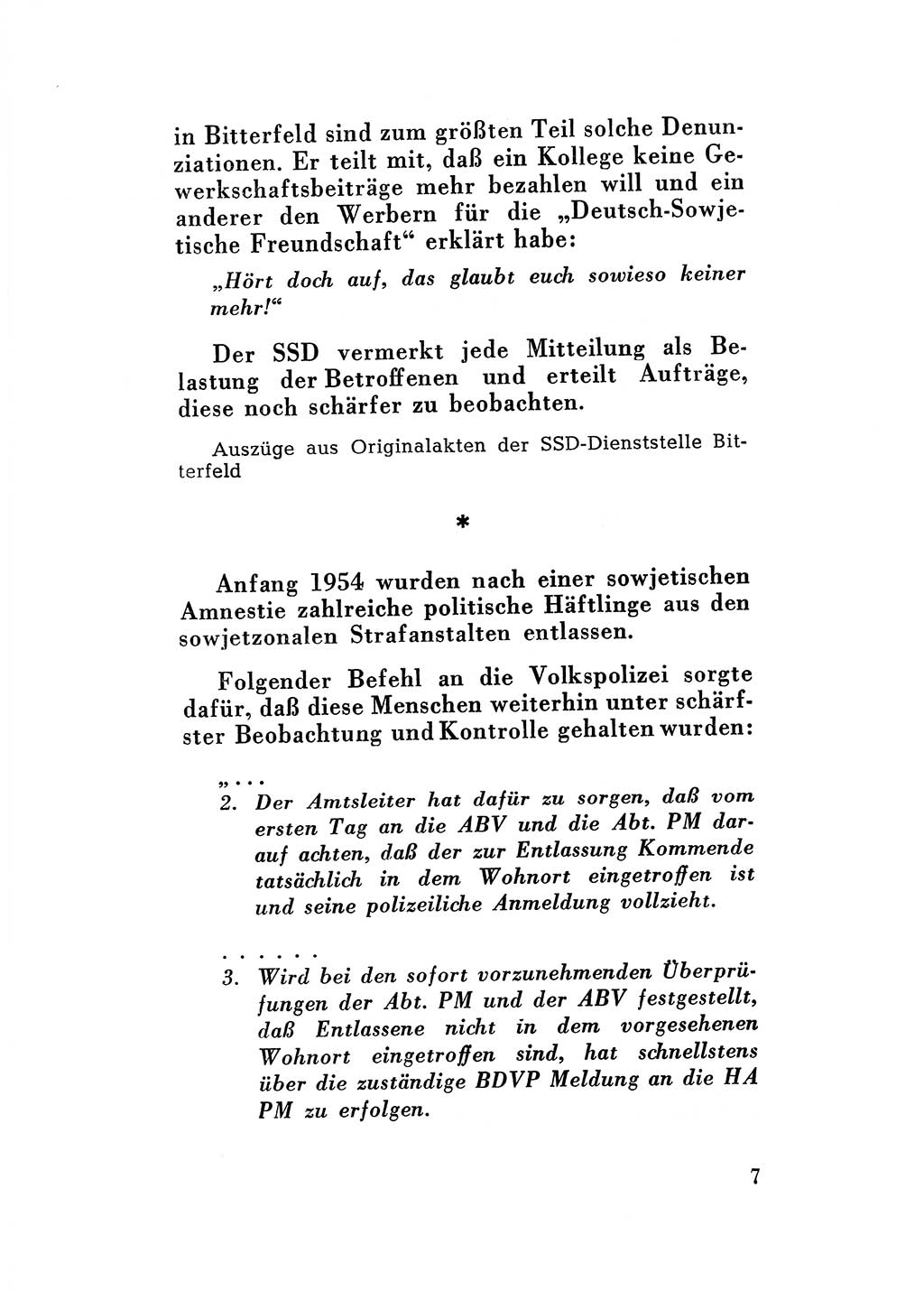 Katalog des Unrechts, Untersuchungsausschuß Freiheitlicher Juristen (UfJ) [Bundesrepublik Deutschland (BRD)] 1956, Seite 7 (Kat. UnR. UfJ BRD 1956, S. 7)
