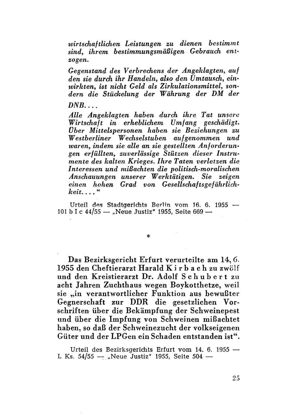 Katalog des Unrechts, Untersuchungsausschuß Freiheitlicher Juristen (UfJ) [Bundesrepublik Deutschland (BRD)] 1956, Seite 25 (Kat. UnR. UfJ BRD 1956, S. 25)