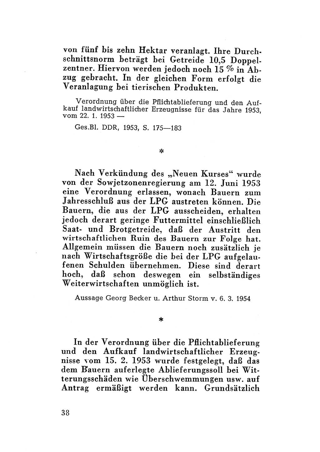 Katalog des Unrechts, Untersuchungsausschuß Freiheitlicher Juristen (UfJ) [Bundesrepublik Deutschland (BRD)] 1956, Seite 38 (Kat. UnR. UfJ BRD 1956, S. 38)