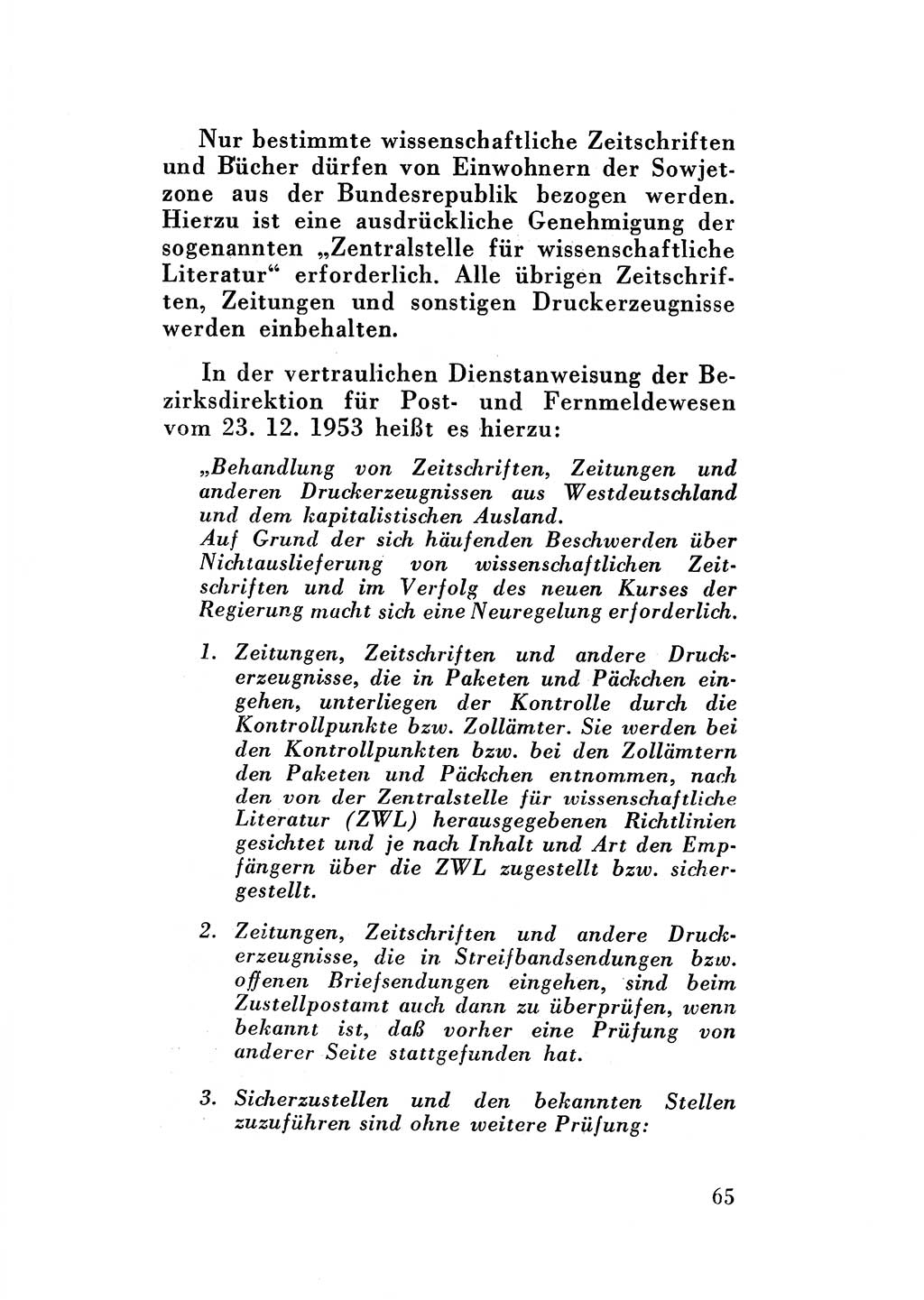 Katalog des Unrechts, Untersuchungsausschuß Freiheitlicher Juristen (UfJ) [Bundesrepublik Deutschland (BRD)] 1956, Seite 65 (Kat. UnR. UfJ BRD 1956, S. 65)