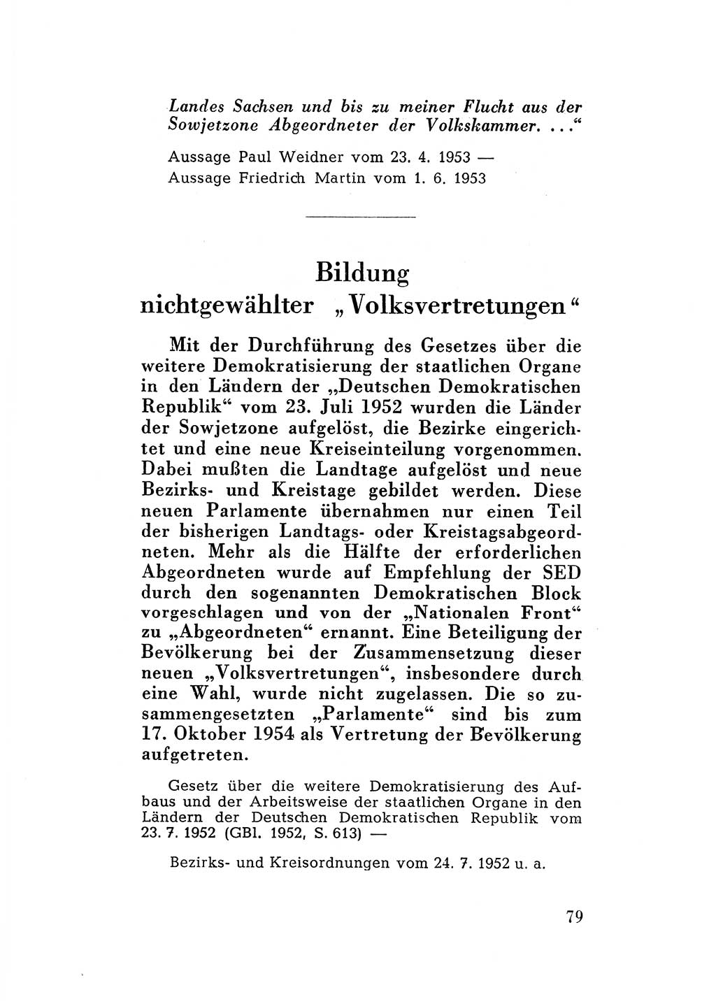 Katalog des Unrechts, Untersuchungsausschuß Freiheitlicher Juristen (UfJ) [Bundesrepublik Deutschland (BRD)] 1956, Seite 79 (Kat. UnR. UfJ BRD 1956, S. 79)