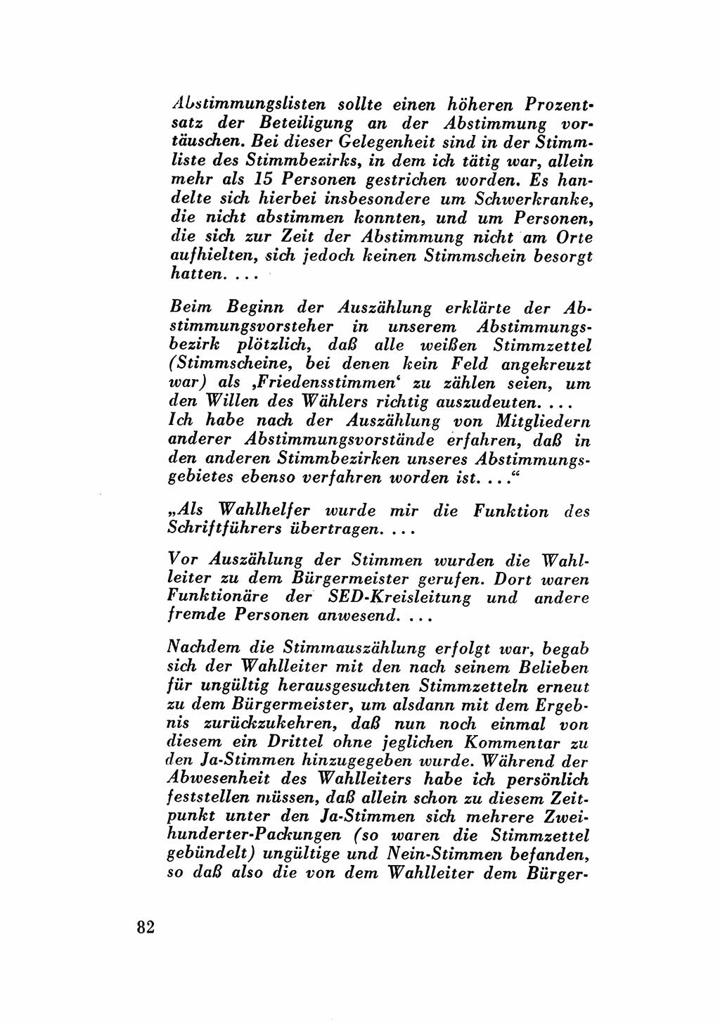 Katalog des Unrechts, Untersuchungsausschuß Freiheitlicher Juristen (UfJ) [Bundesrepublik Deutschland (BRD)] 1956, Seite 82 (Kat. UnR. UfJ BRD 1956, S. 82)