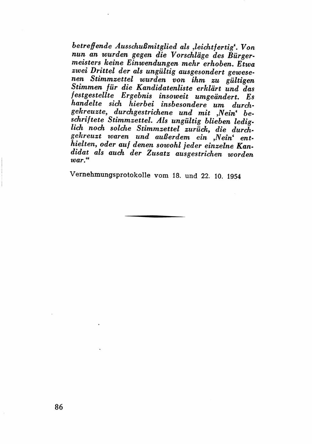 Katalog des Unrechts, Untersuchungsausschuß Freiheitlicher Juristen (UfJ) [Bundesrepublik Deutschland (BRD)] 1956, Seite 86 (Kat. UnR. UfJ BRD 1956, S. 86)