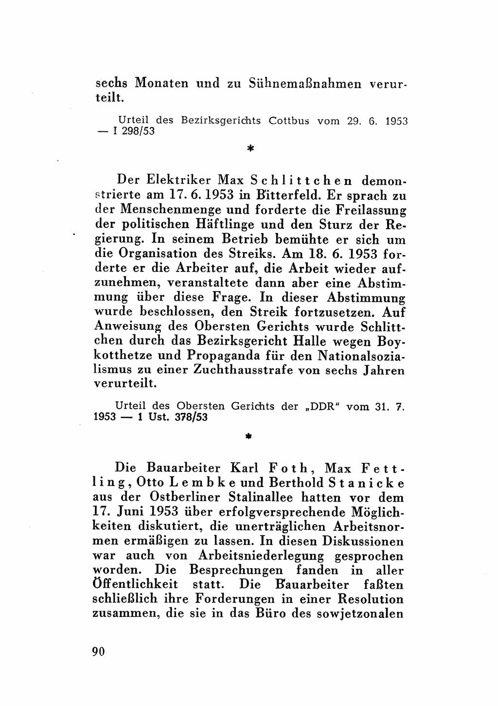 Katalog des Unrechts, Untersuchungsausschuß Freiheitlicher Juristen (UfJ) [Bundesrepublik Deutschland (BRD)] 1956, Seite 90 (Kat. UnR. UfJ BRD 1956, S. 90)