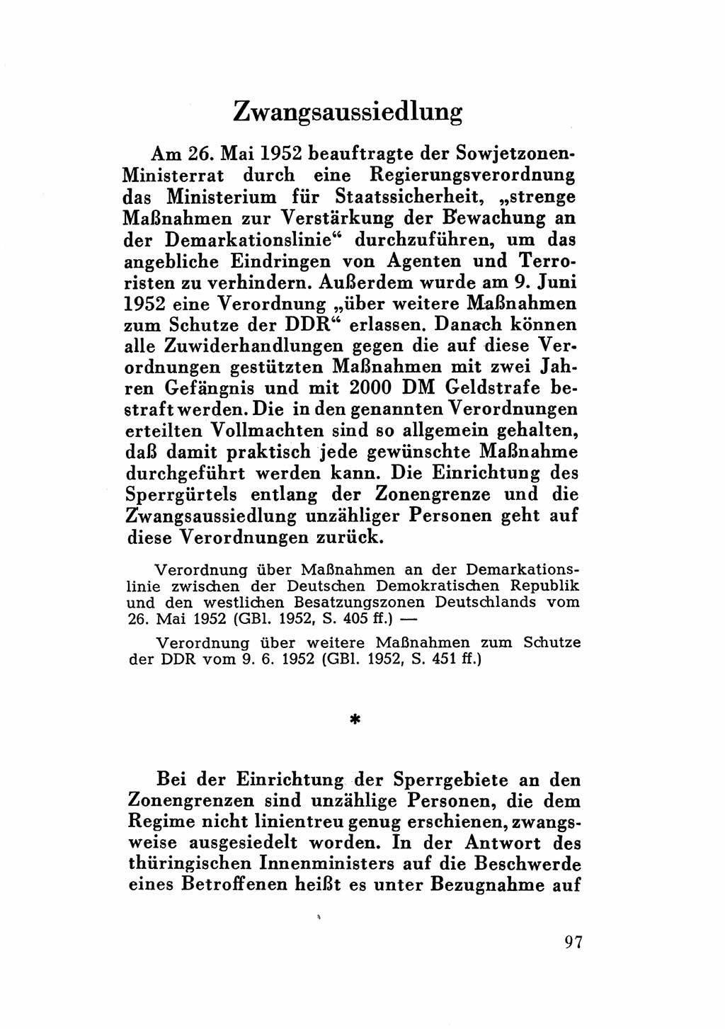 Katalog des Unrechts, Untersuchungsausschuß Freiheitlicher Juristen (UfJ) [Bundesrepublik Deutschland (BRD)] 1956, Seite 97 (Kat. UnR. UfJ BRD 1956, S. 97)