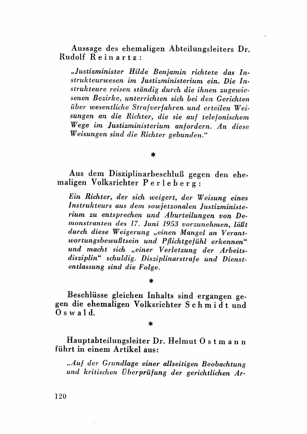 Katalog des Unrechts, Untersuchungsausschuß Freiheitlicher Juristen (UfJ) [Bundesrepublik Deutschland (BRD)] 1956, Seite 120 (Kat. UnR. UfJ BRD 1956, S. 120)