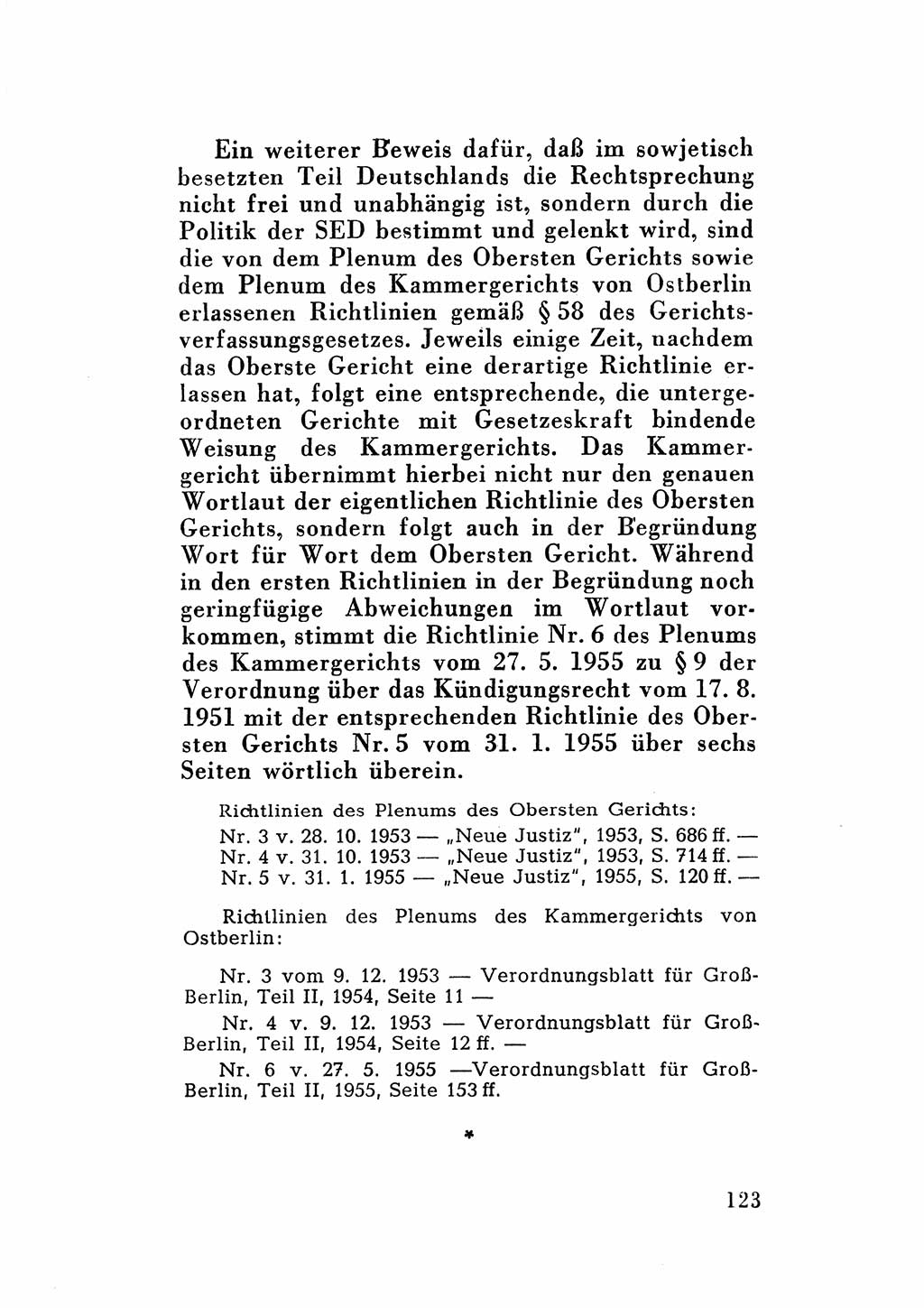 Katalog des Unrechts, Untersuchungsausschuß Freiheitlicher Juristen (UfJ) [Bundesrepublik Deutschland (BRD)] 1956, Seite 123 (Kat. UnR. UfJ BRD 1956, S. 123)